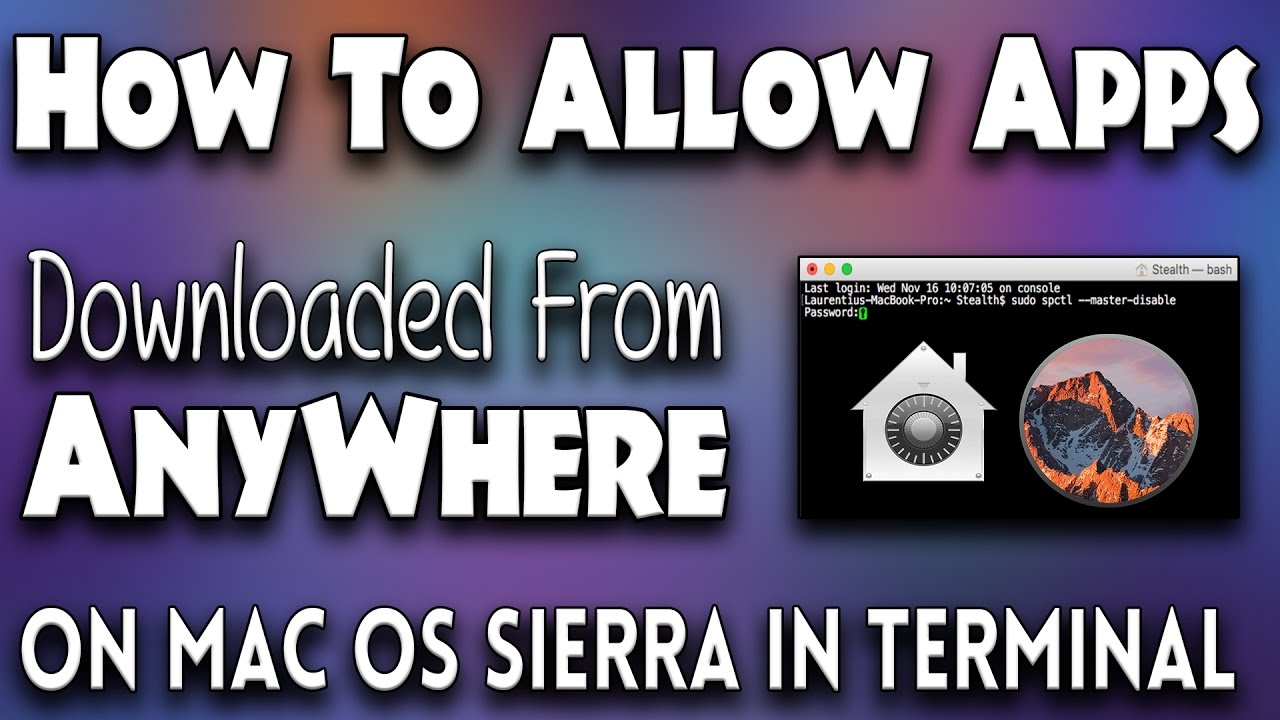 Download from unidentified developer mac sierra 10.12