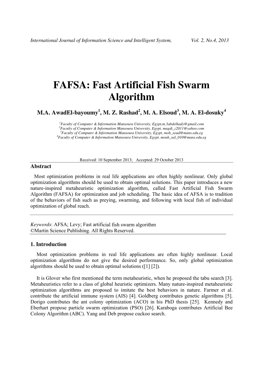 Artificial fish swarm algorithm download mac free